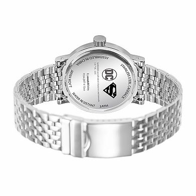Men's Superman Shield Logo Stainless Steel Bracelet Watch - WBW00029
