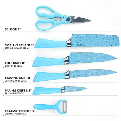 6 Piece High Carbon Stainless Steel Assorted Knife Set