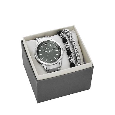 Relic by Fossil Men's 3-pc. Silver Watch & Bracelets Set