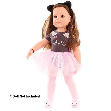 Gotz Little Kitten Standing Doll Ballerina Clothing Set - Designed for Premium Dolls up to 19" Tall