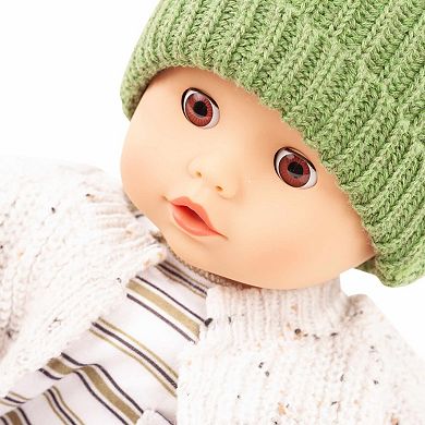 Gotz Muffin Baby - Urban Stripes - 13" Doll, Cardigan, Beanie & Pacifier