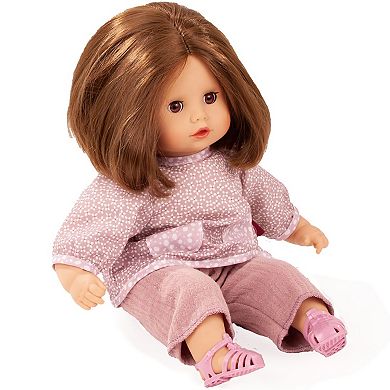 Gotz Muffin Soft Mood 13" Cuddly Baby Doll with Brown Hair to Wash and Style