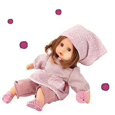 Gotz Muffin Soft Mood 13" Cuddly Baby Doll with Brown Hair to Wash and Style