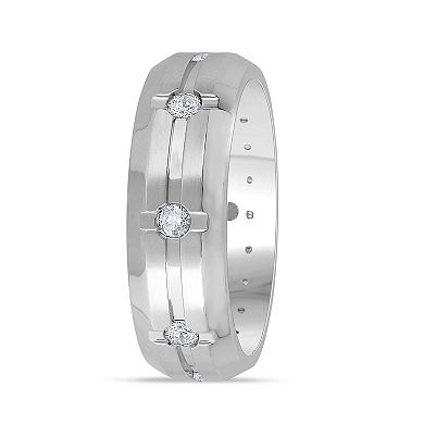 Galaxie Solaire 10k White Gold 1/2 Carat T.W. Lab-Grown Diamond Men's Eternity Ring