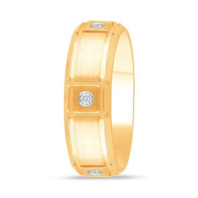 Galaxie Solaire 10k Gold Lab-Grown Diamond Accent Men's Eternity Ring