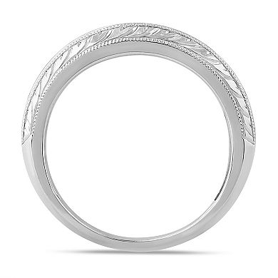Galaxie Solaire 10k White Gold 1/4 Carat T.W. Lab-Grown Diamond Men's Ring