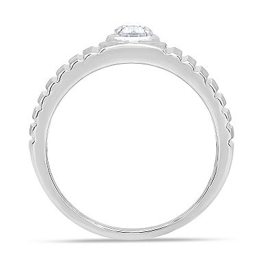 Galaxie Solaire 10k White Gold 1/3 Carat T.W. Lab-Grown Diamond Men's Ring
