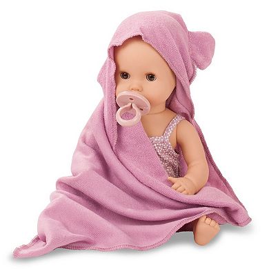 Gotz Sleepy Aquini 13" Baby Baby Drink & Wet Doll with Bathing Suit and Accessories