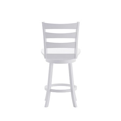 Flash Furniture Liesel Commercial Grade Classic Ladderback Swivel Counter Height Barstool