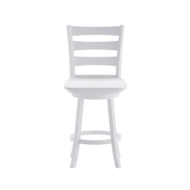 Flash Furniture Liesel Commercial Grade Classic Ladderback Swivel Counter Height Barstool