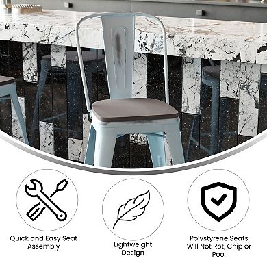 Flash Furniture Carly 24-in. Indoor / Outdoor Counter Height Stool