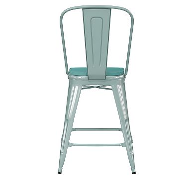 Flash Furniture Carly 24-in. Indoor / Outdoor Counter Height Stool