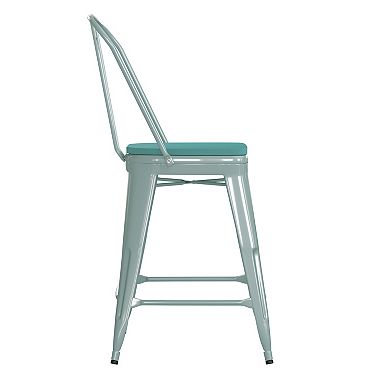 Flash Furniture Carly 24-in. Indoor / Outdoor Counter Height Stool