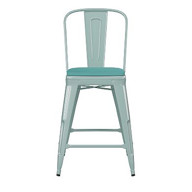 Flash Furniture Carly 24-in. Indoor / Outdoor Counter Height Stool