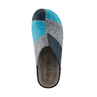 Flexus by Spring Step Women's Patchy Wool Clog Slippers