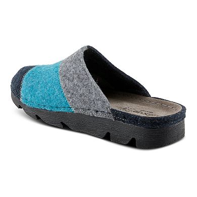 Flexus by Spring Step Women's Patchy Wool Clog Slippers