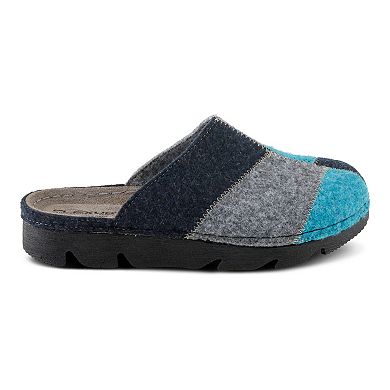 Flexus by Spring Step Women's Patchy Wool Clog Slippers