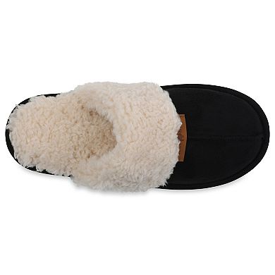 GaaHuu Women's Sherpa Lined Memory Foam Scuff Slippers