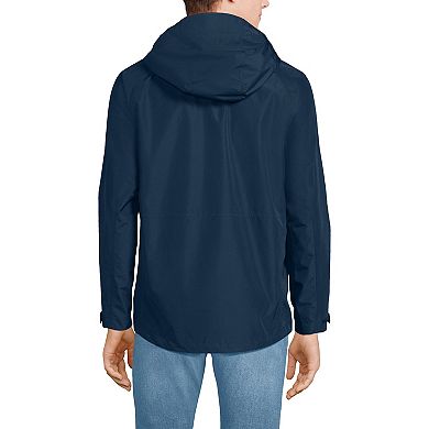 Big & Tall Lands' End Waterproof Hooded Packable Rain Jacket