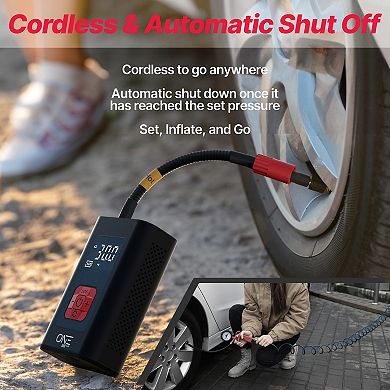 One Tire Inflator 5200mAh/7.4V Battery Capacity With Portable Power Bank