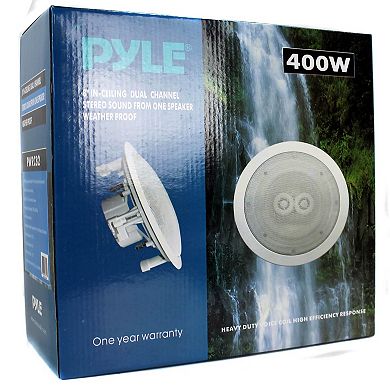 Pyle Pwrc82 8" 400w 2-way Indoor/outdoor Waterproof Ceiling Speaker, White