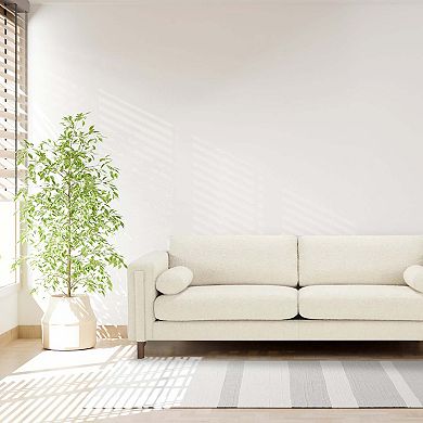 Bespoke Fabric White Boucle Sofa