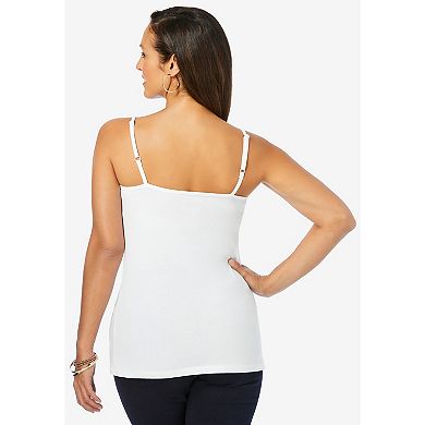 Jessica London Women's Plus Size Stretch Cotton Cami