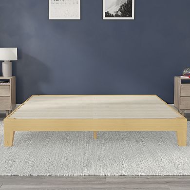 Flash Furniture Evelyn Wood Platform Bed With Support Slats