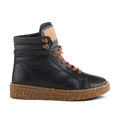 Spring Step Rollara Women's Lace-Up Leather High Top Sneakers