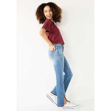 Juniors' SO® Solid Cropped Boxy Tee