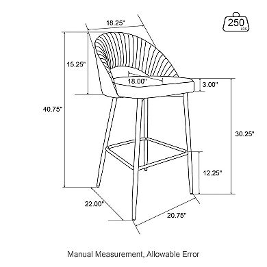 Glitzhome Modern Bar Stools Set Of 2