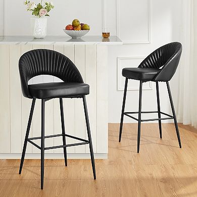 Glitzhome Modern Bar Stools Set Of 2