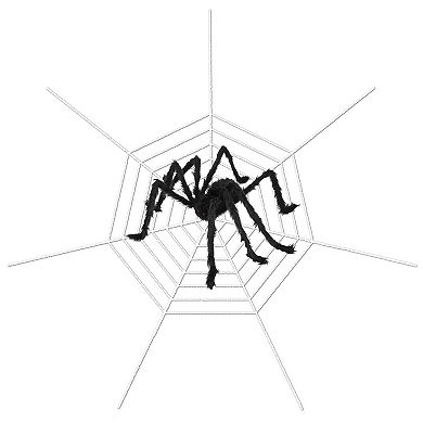 Halloween Decorations Spider Outdoor Halloween Spider With 126 Inch Tarantula Mega Spider Web