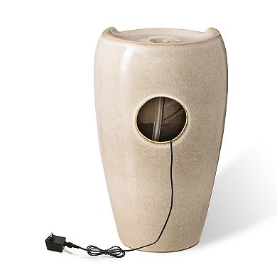 Glitzhome Ceramic Vase Outdoor Water Fountain