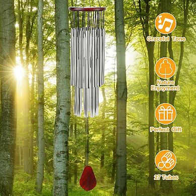 Outdoor Wind Chime, 27 Tubes, 36x4.9x4.9'', Melodic Tones, Suitable For Indoor And Outdoor Decor