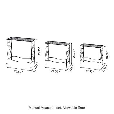 Glitzhome 3 Pieced Nesting Metal Plant Stand