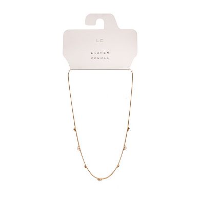 LC Lauren Conrad Station Simulated Pearl Choker Necklace