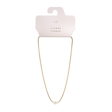 LC Lauren Conrad Simulated Pearl Pendant Necklace