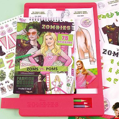 Disney's Zombies Make It Real 9-Piece Fashion Design Tracing Light Table Fashion Coloring Book