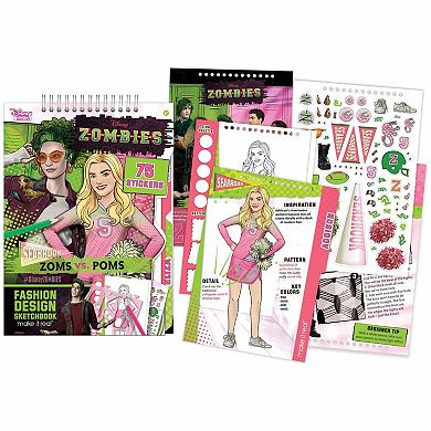 Disney's Zombies Make It Real 9-Piece Fashion Design Tracing Light Table Fashion Coloring Book