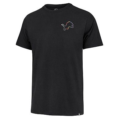 Men's '47 Black Detroit Lions Pride Franklin T-Shirt