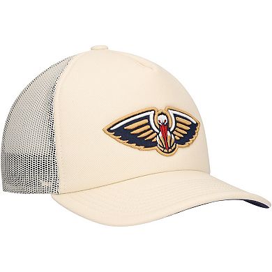 Men's Mitchell & Ness Cream New Orleans Pelicans Trucker Adjustable Hat