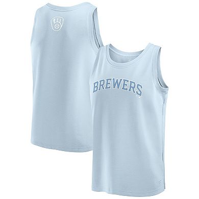 Men's Fanatics Light Blue Milwaukee Brewers Elements Tank Top