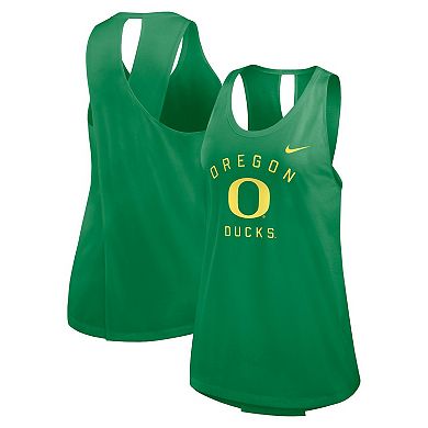 Women's Nike Green Oregon Ducks Primetime Open Back Tank Top