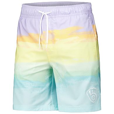 Men's G-III Sports by Carl Banks Milwaukee Brewers Perfect Game Volley Board Shorts