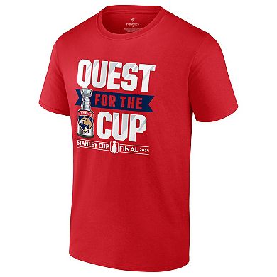 Men's Fanatics  Red Florida Panthers 2024 Stanley Cup Final Quest T-Shirt