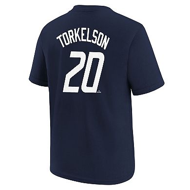 Youth Nike Spencer Torkelson Navy Detroit Tigers 2024 City Connect Name & Number T-Shirt