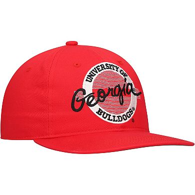 Unisex The Game Red Georgia Bulldogs Retro Circle ‘80s Throwback Snapback Hat