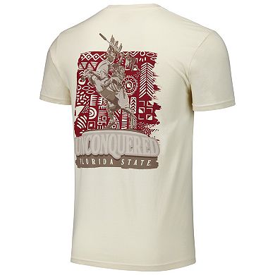 Unisex Natural Florida State Seminoles Hyper Local Statue Pattern T-Shirt