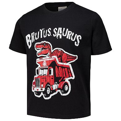 Youth ComfortWash Black Ohio State Buckeyes Dino Truck T-Shirt